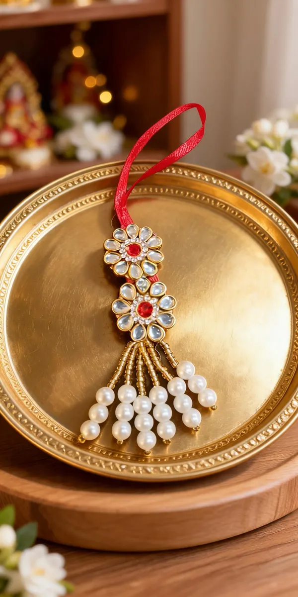 Red_N_White_Rakhi,_Lumba_Alloy_For_Brother_And_Sister-In-Law_Pack_Of_2