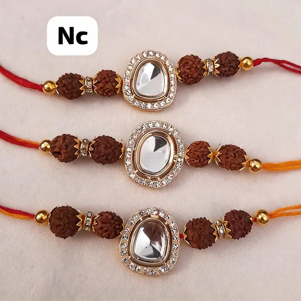 Gold_Rakhi,_Bracelet_Alloy_For_Brother_And_Sister-In-Law_Pack_Of_2