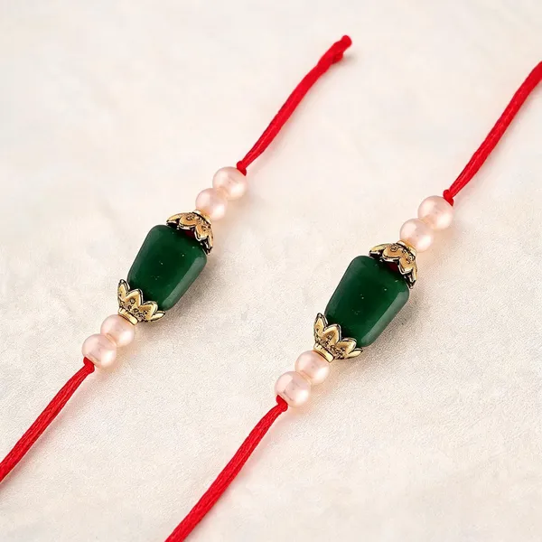 Multicolor_Rakhi,_Bracelet_Alloy_For_Religious_Occasion_Pack_Of_2