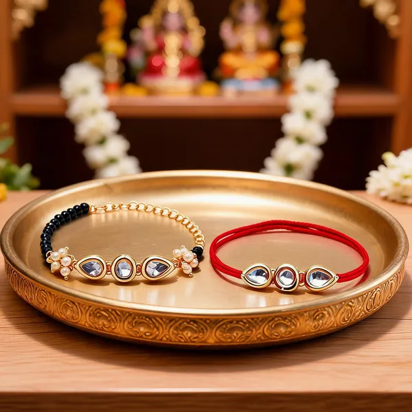 Red_And_White_Rakhi,_Lumba_Alloy_For_Brother_And_Sister-In-Law_Pack_Of_2