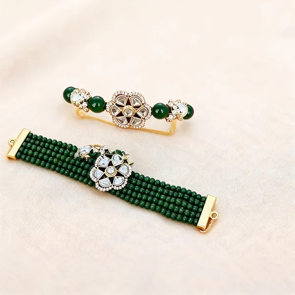Pure_Green_Rakhi,_Bracelet_Alloy_For_Brother_And_Sister-In-Law_Pack_Of_2