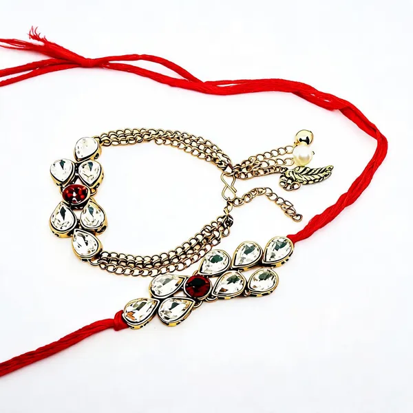 Gold_Rakhi,_Bracelet_Alloy_For_Women_And_Men_Pack_Of_2