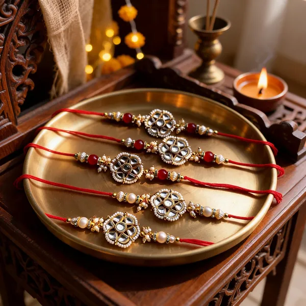 Red_N_White_Rakhi_Alloy_For_Brother_And_Sister-In-Law_Pack_Of_2