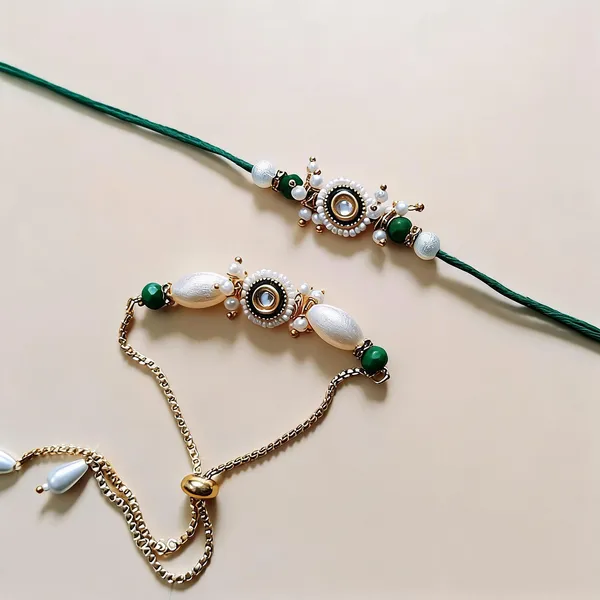 Green_Rakhi_Alloy_For_Brother_And_Sister-In-Law_Pack_Of_2