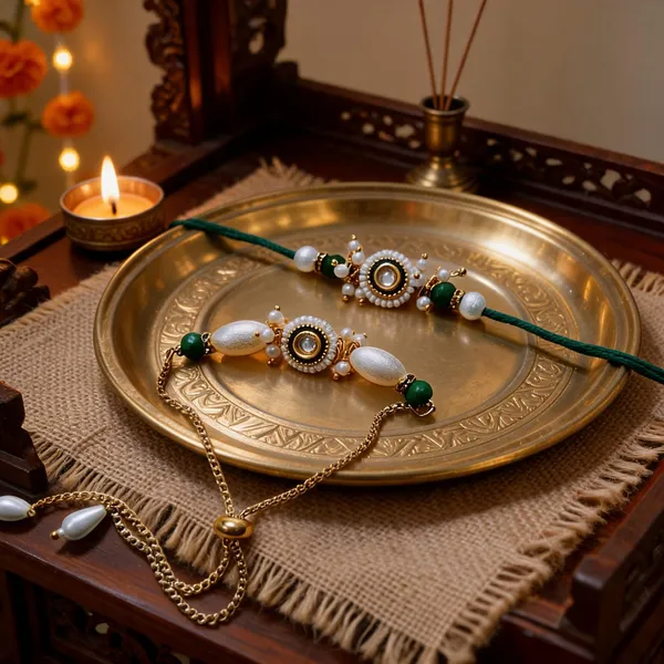 Green_Rakhi_Alloy_For_Brother_And_Sister-In-Law_Pack_Of_2