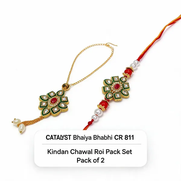 Red_N_Gold_Rakhi_Alloy_For_Brother_And_Sister-In-Law_Pack_Of_2