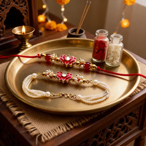Dark_Pink_Rakhi_Alloy_For_Brother_And_Sister-In-Law_Pack_Of_2