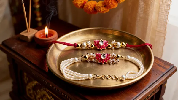 Dark_Pink_And_White_Rakhi_Alloy_For_Brother_And_Sister-In-Law_Pack_Of_2