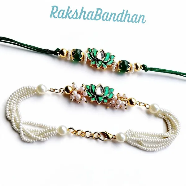Green_Rakhi_Alloy_For_Brother_And_Sister-In-Law_Pack_Of_2