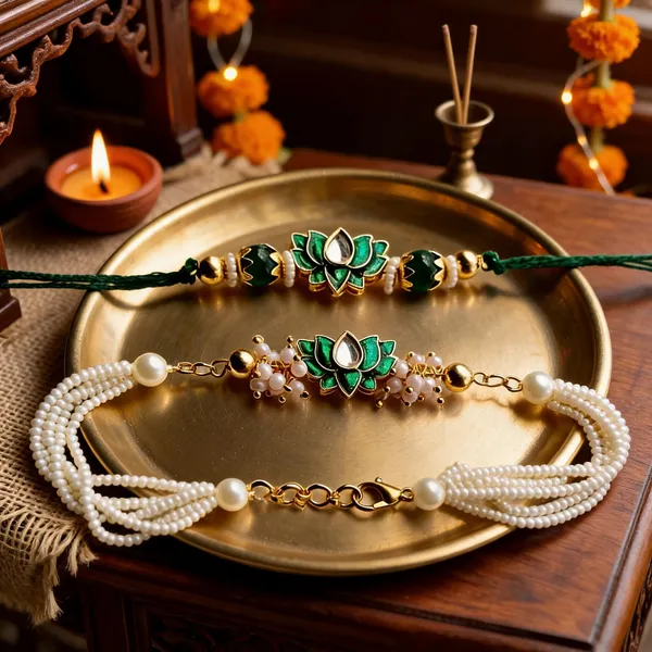 Green_Rakhi_Alloy_For_Brother_And_Sister-In-Law_Pack_Of_2