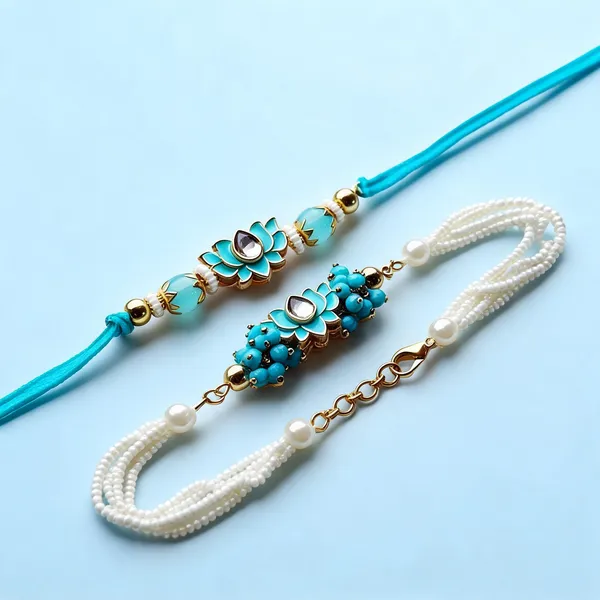 Sky_Blue_Rakhi_Alloy_For_Brother_And_Sister-In-Law_Pack_Of_2