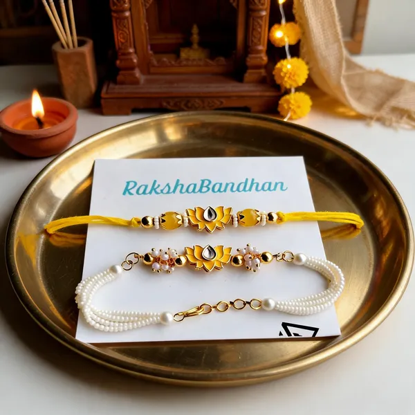 Yellow_Rakhi_Alloy_For_Brother_And_Sister-In-Law_Pack_Of_2