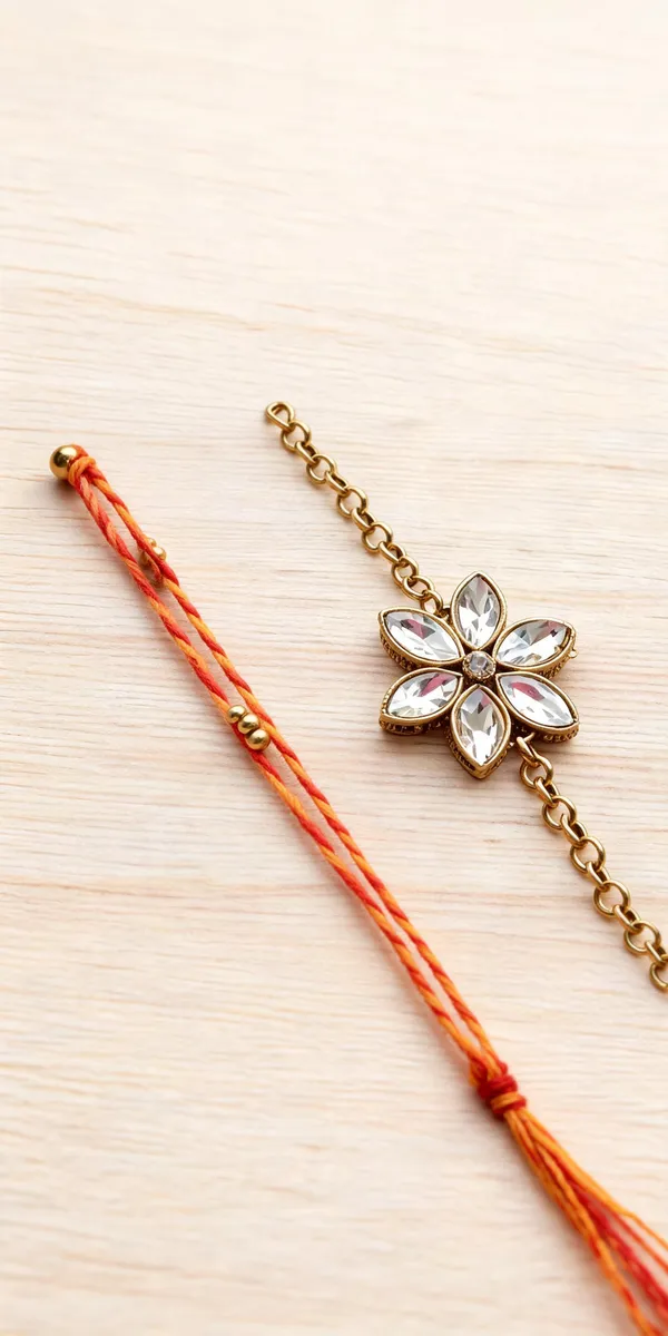 Red_N_Light_Gold_Rakhi_Alloy_For_Brother_And_Sister-In-Law_Pack_Of_2