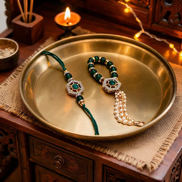 Green_N_Red_Rakhi_Alloy_For_Brother_And_Sister-In-Law_Pack_Of_2