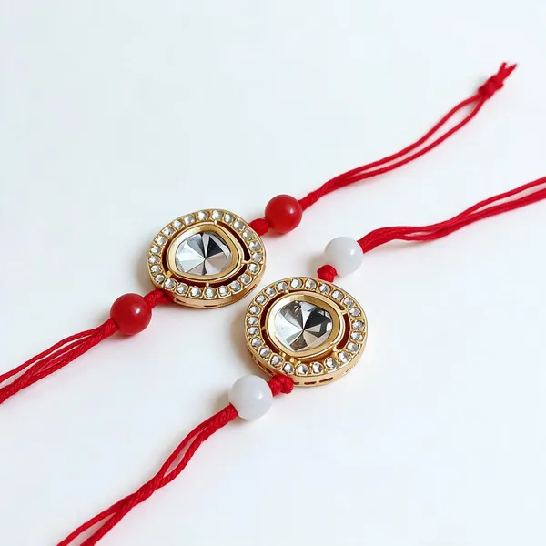 Dark_Red_Rakhi_Alloy_For_Brother_And_Sister-In-Law_Pack_Of_2