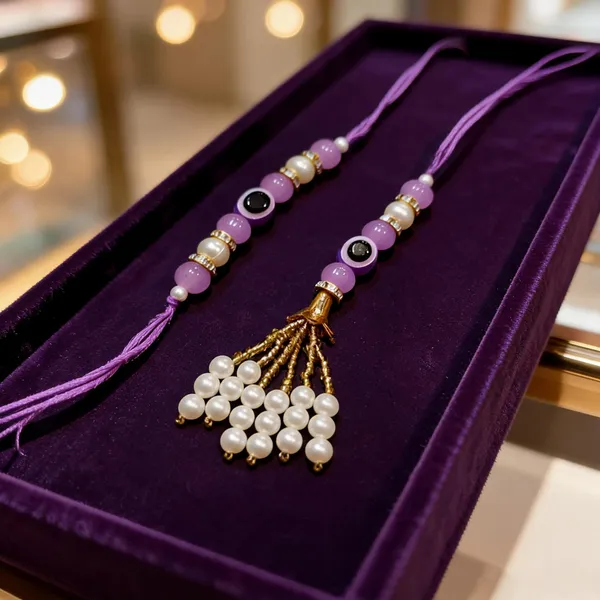 Purple_Rakhi,_Bracelet_Alloy_For_Brother_And_Sister-In-Law_Pack_Of_2