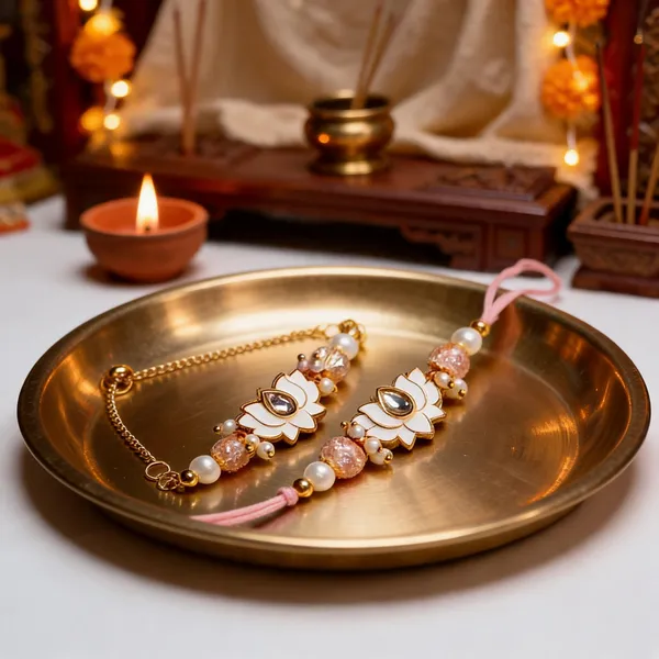 White_N_Light_Pink_Rakhi_Alloy_For_Brother_And_Sister-In-Law_Pack_Of_2