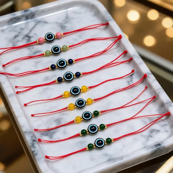 Red_And_Dark_Blue_Rakhi,_Lumba,_Bracelet_Alloy_For_Brother_And_Sister-In-Law_Pack_Of_2