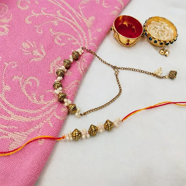 Multicolor_Rakhi,_Lumba,_Bracelet_Alloy_For_Brother_And_Sister-In-Law_Pack_Of_2