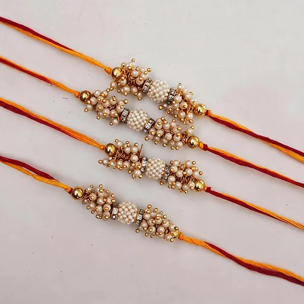 White_And_Red_Rakhi,_Lumba,_Bracelet_Alloy_For_Brother_And_Sister-In-Law_Pack_Of_2