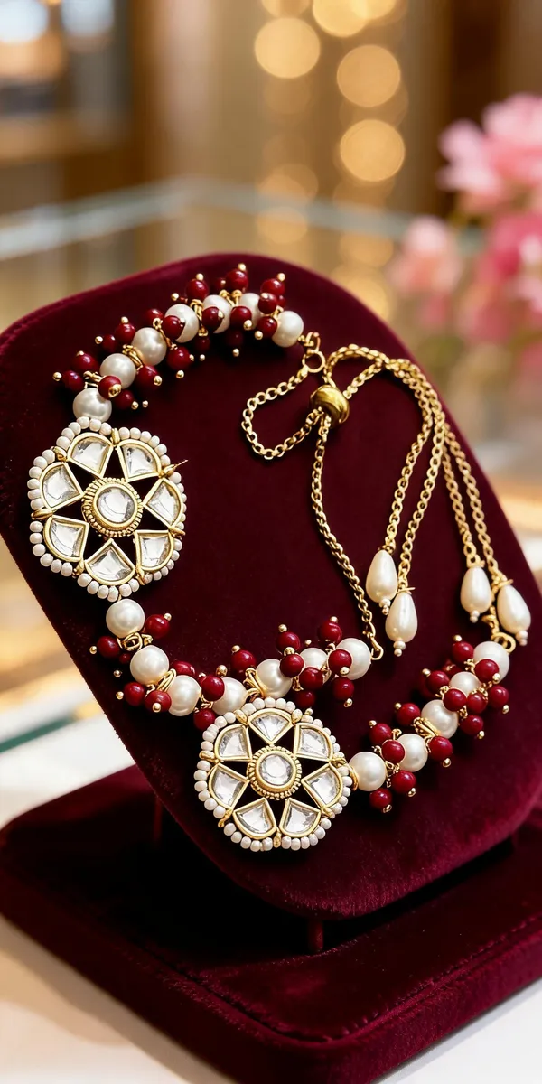 White_N_Maroon_Rakhi,_Bracelet_Alloy_For_Brother_And_Sister-In-Law_Pack_Of_2