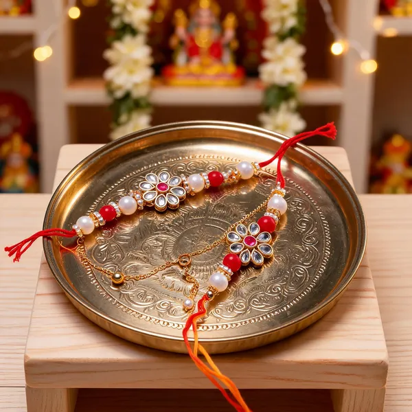 Red_N_Yellow_Rakhi,_Lumba_Alloy_For_Brother_And_Sister-In-Law_Pack_Of_2