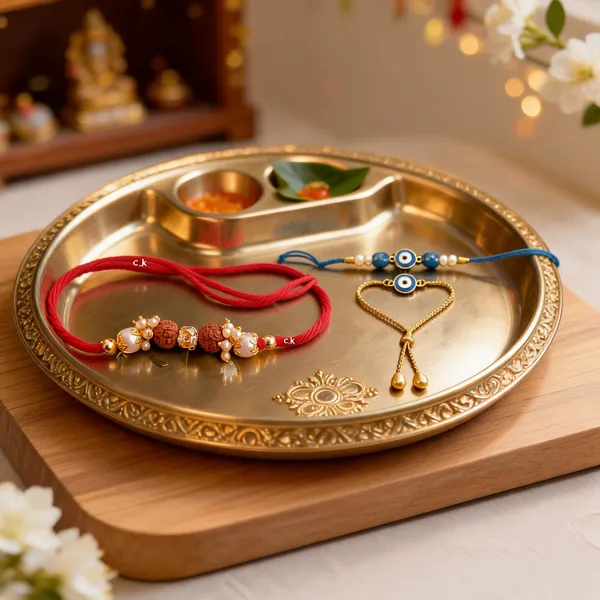 Red_N_Sky_Blue_Rakhi,_Lumba_Alloy_For_Brother_And_Sister-In-Law_Pack_Of_2