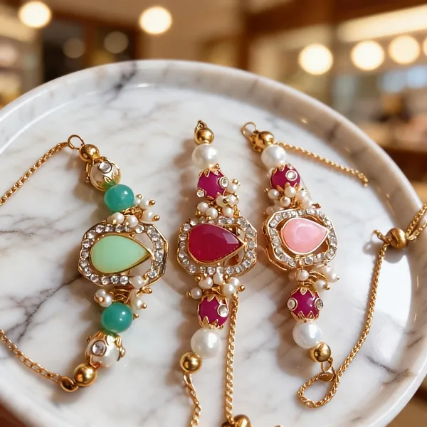 Multicolor_Rakhi,_Lumba,_Bracelet_Alloy_For_Brother_And_Sister-In-Law_Pack_Of_2