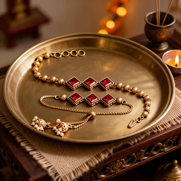 Maroon_Rakhi_Alloy_For_Brother_And_Sister-In-Law_Pack_Of_2