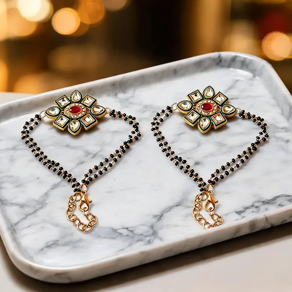 Multicolor_Rakhi,_Lumba,_Bracelet_Alloy_For_Brother_And_Sister-In-Law_Pack_Of_2