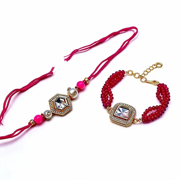 Multicolor_Rakhi,_Bracelet,_Chawal_Roli_Pack_Alloy_For_Brother_And_Sister-In-Law_Pack_Of_2