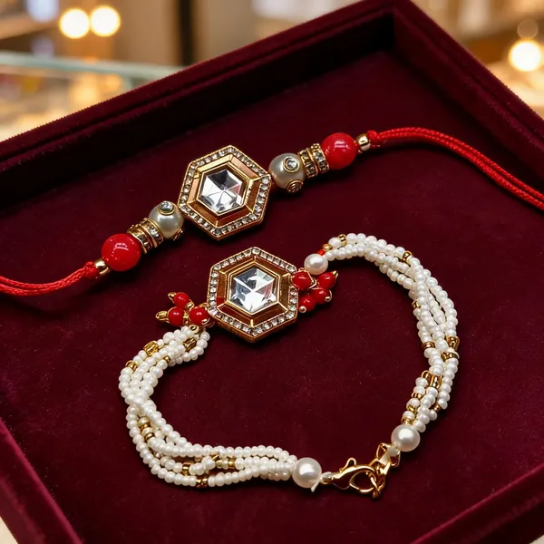 Multicolor_Rakhi,_Bracelet,_Chawal_Roli_Pack_Alloy_For_Brother_And_Sister-In-Law_Pack_Of_2