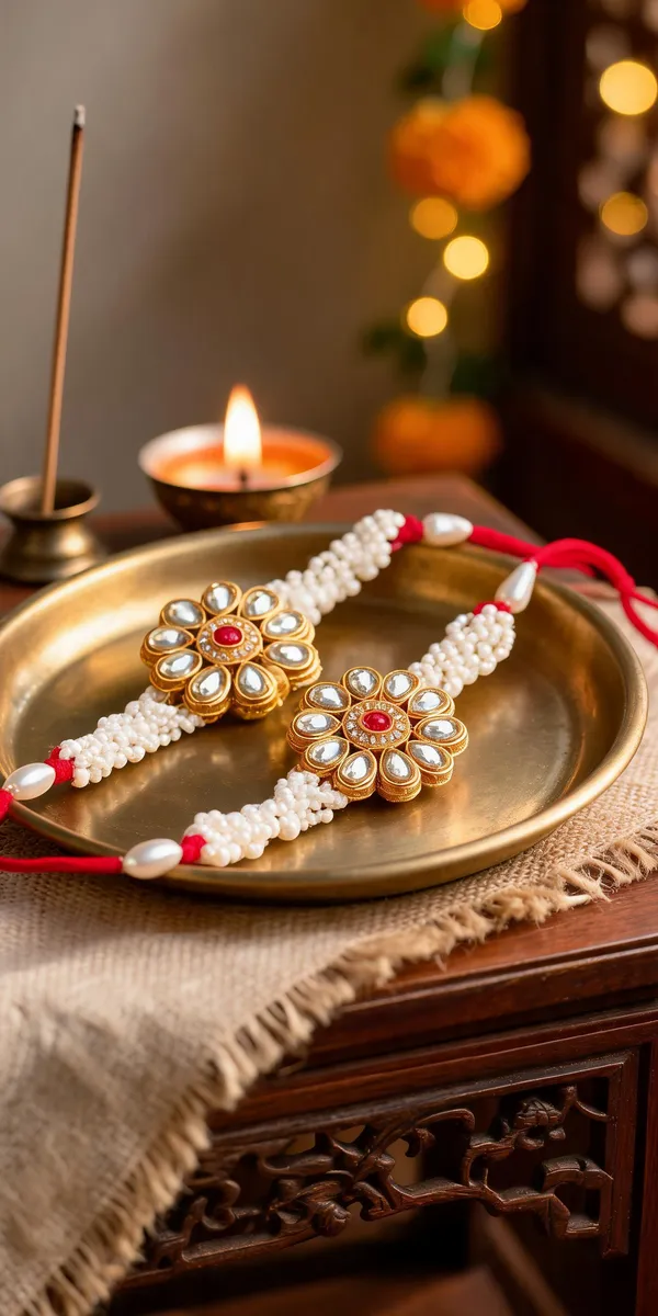 White_And_Maroon_Rakhi_Alloy_For_Brother_And_Sister-In-Law_Pack_Of_2