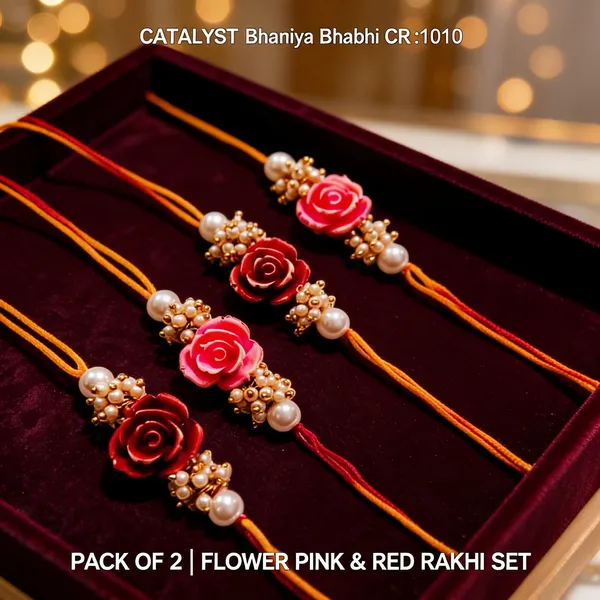 Maroon_And_Pink_Rakhi,_Lumba,_Bracelet,_Earrings,_Chawal_Roli_Pack_Alloy_For_Brother_And_Sister-In-Law_Pack_Of_2