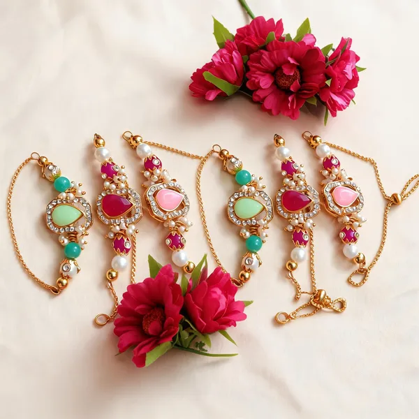 Multicolor_Rakhi,_Lumba,_Bracelet_Alloy_For_Brother_And_Sister-In-Law_Pack_Of_2