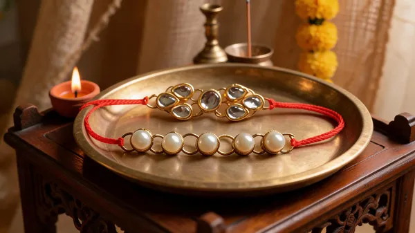 White_Rakhi_Alloy_For_Brother_And_Sister-In-Law_Pack_Of_2