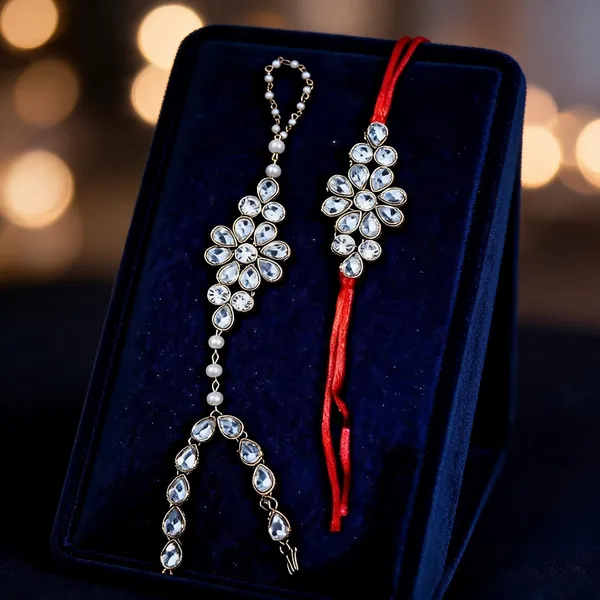 White_Rakhi,_Bracelet_Alloy_For_Women_And_Men_Pack_Of_2