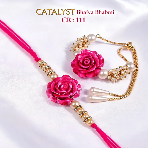 Pink_Rakhi,_Bracelet,_Chawal_Roli_Pack_Alloy_For_Brother_And_Sister-In-Law_Pack_Of_2