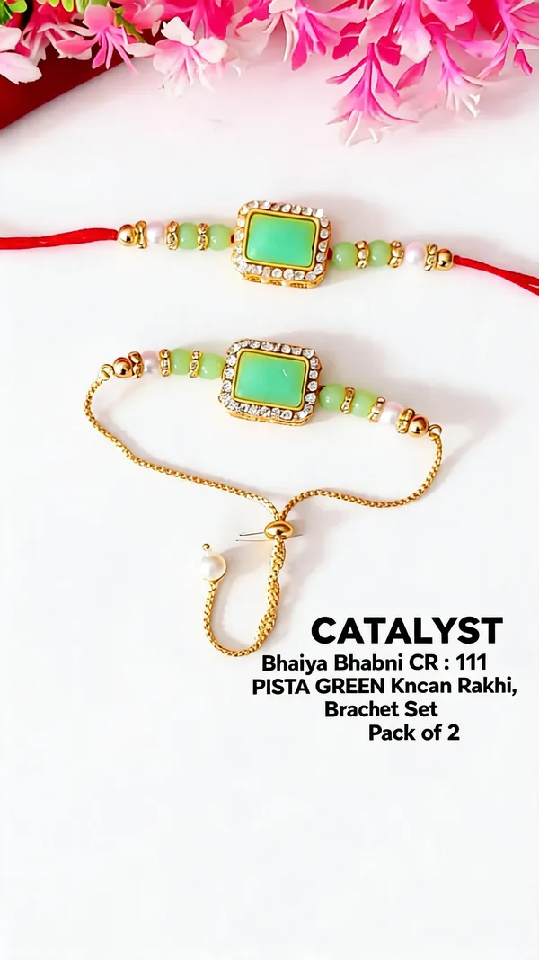 Pista_Green_Rakhi,_Bracelet_Alloy_For_Brother_And_Sister-In-Law_Pack_Of_2