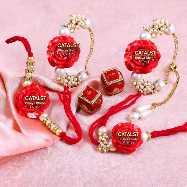 Red_Rakhi,_Bracelet,_Chawal_Roli_Pack_Alloy_For_Brother_And_Sister-In-Law_Pack_Of_2