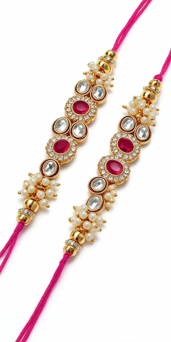 Pink_Rakhi_Alloy_For_Brother_And_Sister-In-Law_Pack_Of_2