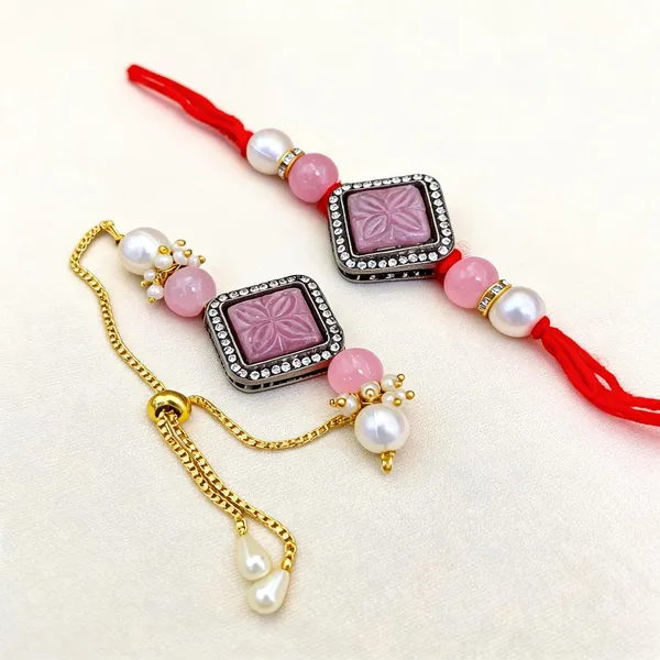 Purple_Rakhi,_Bracelet_Alloy_For_Brother_And_Sister-In-Law_Pack_Of_2