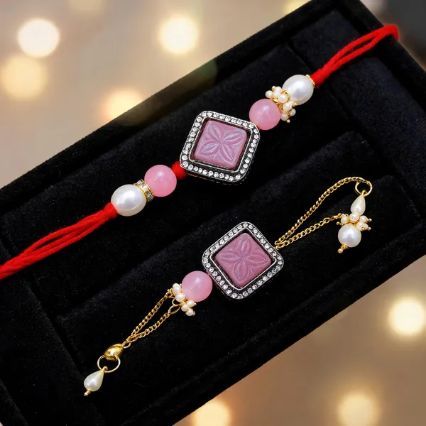 Purple_Rakhi,_Bracelet_Alloy_For_Brother_And_Sister-In-Law_Pack_Of_2