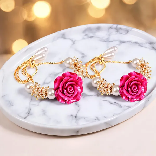 Dark_Pink_Rakhi,_Lumba,_Bracelet,_Chawal_Roli_Pack_Alloy_For_Brother_And_Sister-In-Law_Pack_Of_2