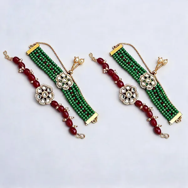 Green_And_Maroon_And_White_Rakhi,_Bracelet_Alloy_For_Brother_And_Sister-In-Law_Pack_Of_2