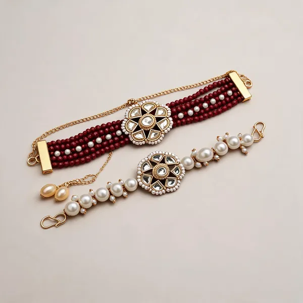 Maroon_And_White_Rakhi,_Lumba_Alloy_For_Brother_And_Sister-In-Law_Pack_Of_2