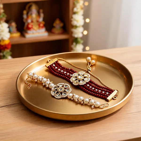 Maroon_And_White_Rakhi,_Lumba_Alloy_For_Brother_And_Sister-In-Law_Pack_Of_2