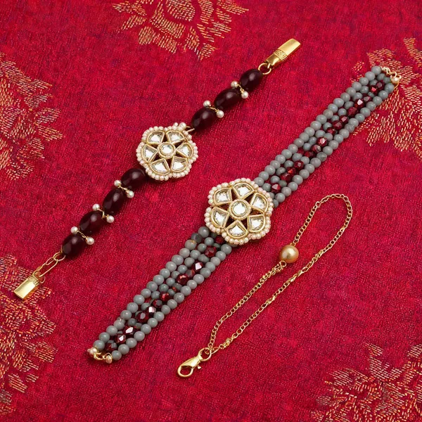 Multicolor_Rakhi,_Lumba_Alloy_For_Brother_And_Sister-In-Law_Pack_Of_1