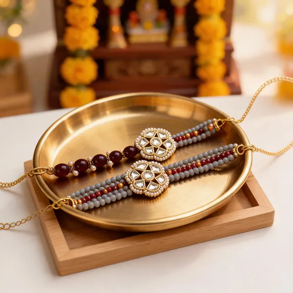 Multicolor_Rakhi,_Lumba_Alloy_For_Brother_And_Sister-In-Law_Pack_Of_1