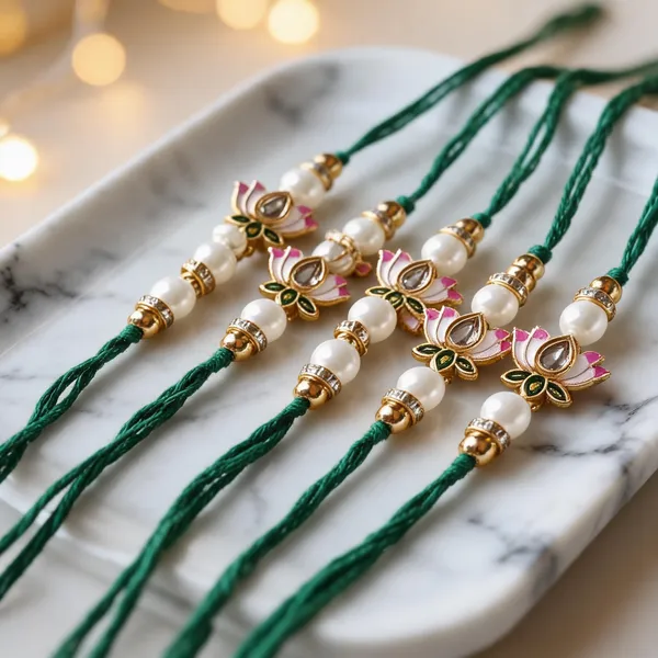 Multicolor_Rakhi,_Lumba,_Bracelet_Alloy_For_Brother_And_Sister-In-Law_Pack_Of_2